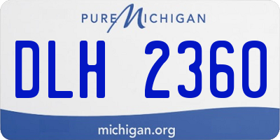 MI license plate DLH2360