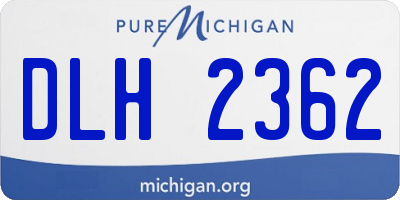 MI license plate DLH2362