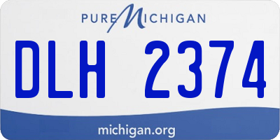 MI license plate DLH2374