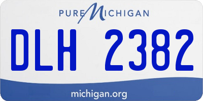 MI license plate DLH2382