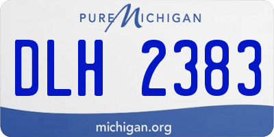 MI license plate DLH2383