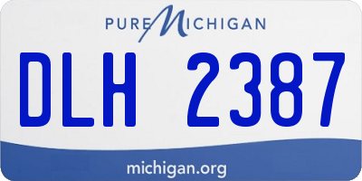 MI license plate DLH2387
