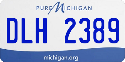 MI license plate DLH2389