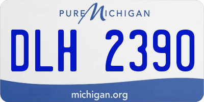 MI license plate DLH2390