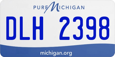 MI license plate DLH2398