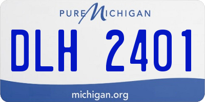 MI license plate DLH2401