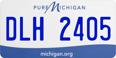 MI license plate DLH2405