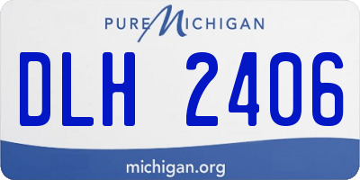 MI license plate DLH2406