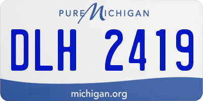MI license plate DLH2419