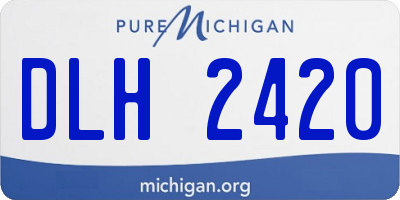 MI license plate DLH2420