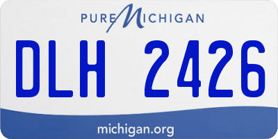 MI license plate DLH2426