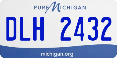 MI license plate DLH2432