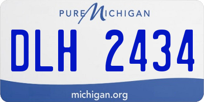 MI license plate DLH2434