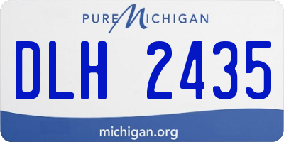 MI license plate DLH2435