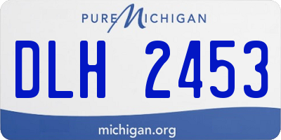 MI license plate DLH2453