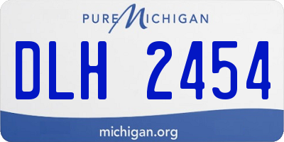 MI license plate DLH2454