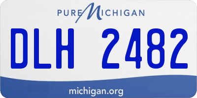 MI license plate DLH2482