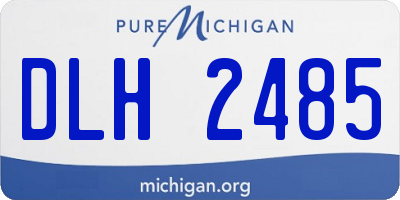 MI license plate DLH2485