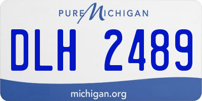 MI license plate DLH2489