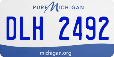 MI license plate DLH2492