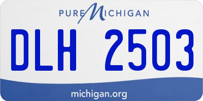 MI license plate DLH2503