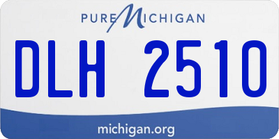 MI license plate DLH2510