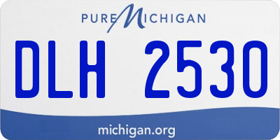 MI license plate DLH2530