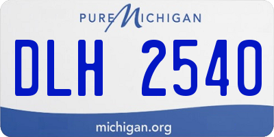 MI license plate DLH2540