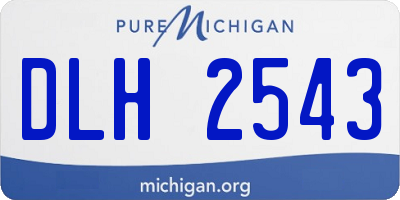 MI license plate DLH2543