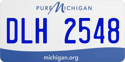 MI license plate DLH2548