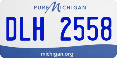 MI license plate DLH2558