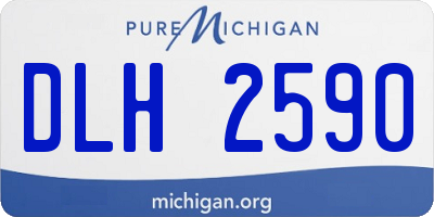 MI license plate DLH2590