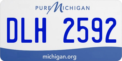 MI license plate DLH2592