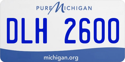 MI license plate DLH2600
