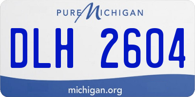 MI license plate DLH2604