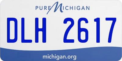 MI license plate DLH2617