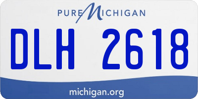MI license plate DLH2618
