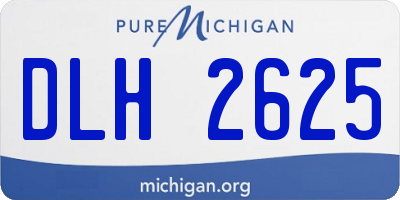 MI license plate DLH2625