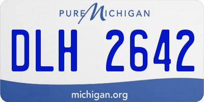 MI license plate DLH2642