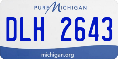 MI license plate DLH2643