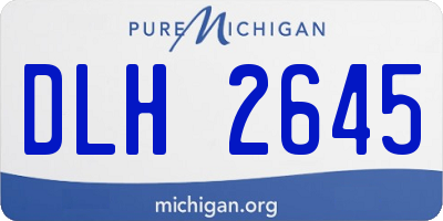 MI license plate DLH2645