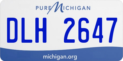 MI license plate DLH2647
