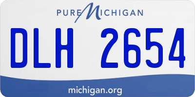 MI license plate DLH2654