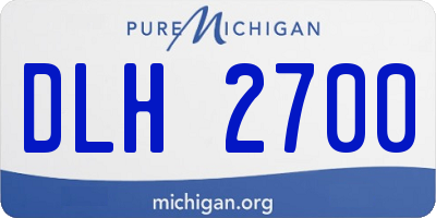 MI license plate DLH2700
