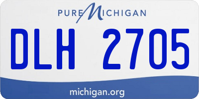 MI license plate DLH2705