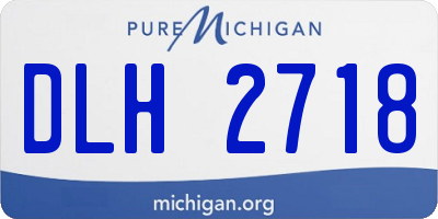 MI license plate DLH2718