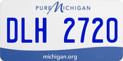 MI license plate DLH2720