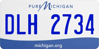 MI license plate DLH2734