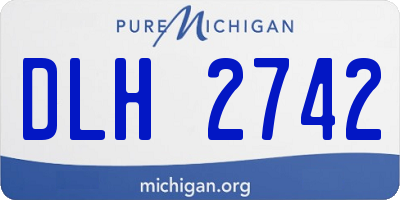 MI license plate DLH2742