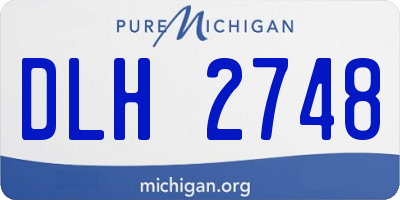 MI license plate DLH2748